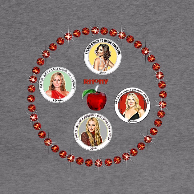 Real Housewives New York City Cast Collage RHONY by Lorri's Custom Art